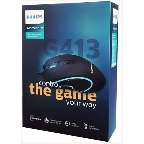Ενσύρματο ποντίκι Philips SPK9413 Gaming Black