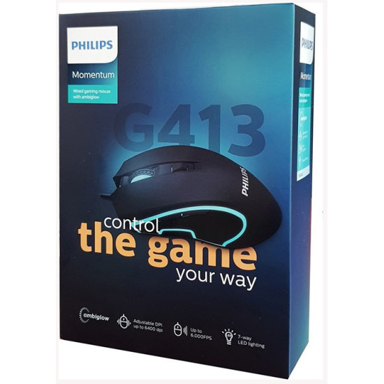 Ενσύρματο ποντίκι Philips SPK9413 Gaming Black
