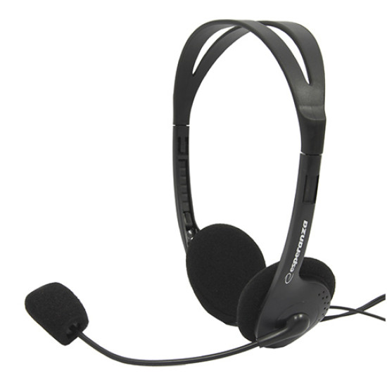 Headset Esperanza EH102 Scherzo 3.5mm Stereo With Microphone Black