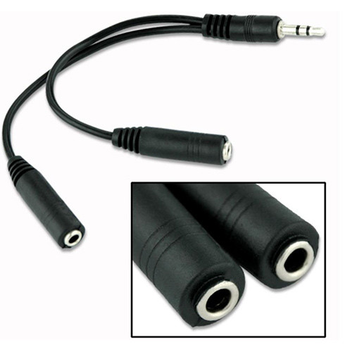 Αντάπτορας Powertech CAB-J011 3.5mm male σε 2x 3.5mm 0.2m