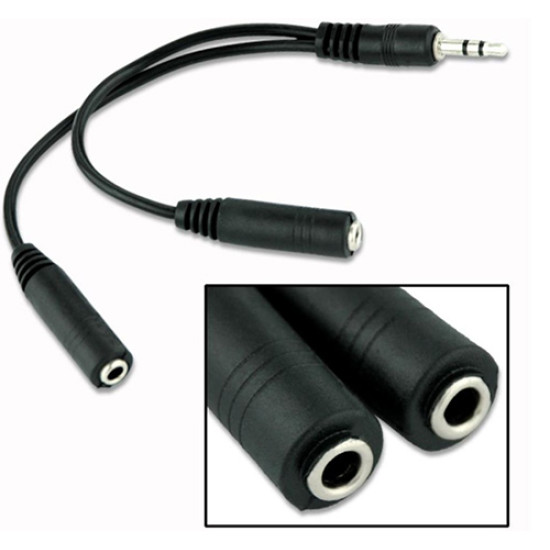 Αντάπτορας Powertech CAB-J011 3.5mm male σε 2x 3.5mm 0.2m