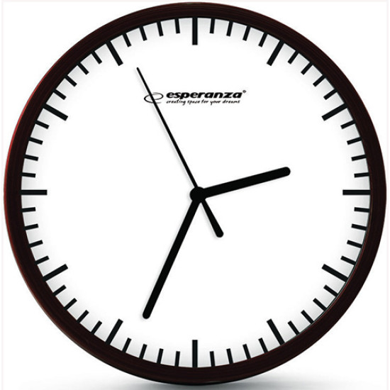 Ρολόι Τοίχου Esperanza EHC010W Budapest 20cm Brown