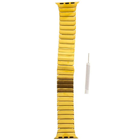 Tactical 006 Buckle Magnetic Stainless Steel Band Apple Watch iWatch 1,2,3 42MM Gold Λουράκι