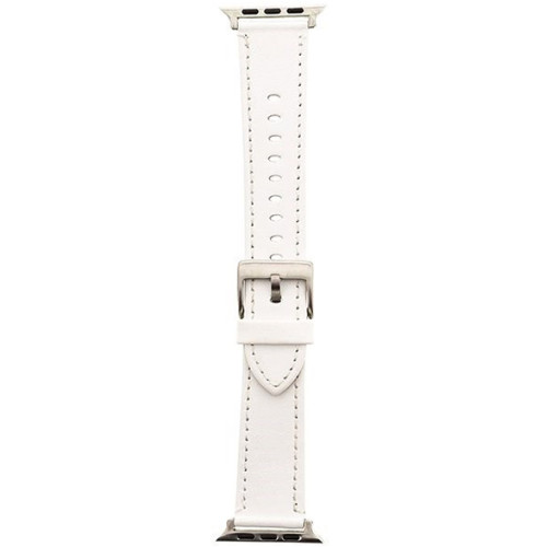 Tactical 041 Color Leather Band Apple Watch iWatch 4 44MM White Λουράκι