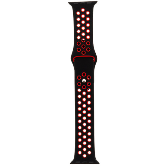 Tactical 130 Double Silicon Apple Watch iWatch 1,2,3 42MM Black/Red Λουράκι Σιλικόνης