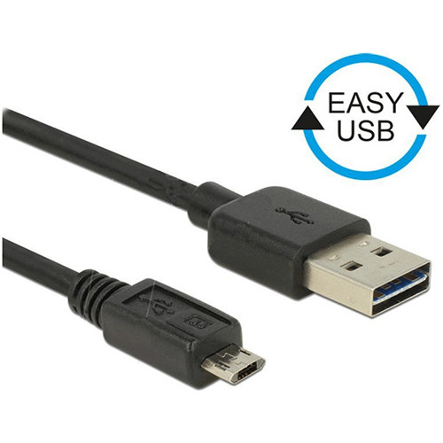Data cable Powertech CAB-U062 Regular Micro USB to USB 2.0 καλώδιο δεδομένων 2m Black Bulk
