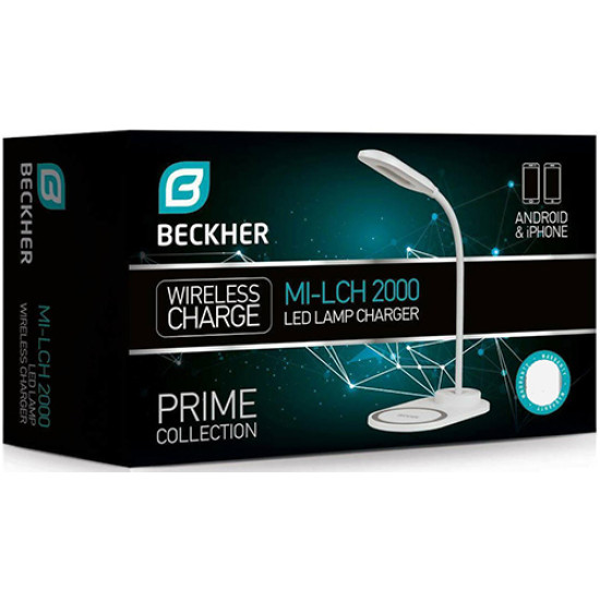 Φωτιστικό γραφείου Beckher MI-LCH 2000 & Ασύρματη Φόρτιση White