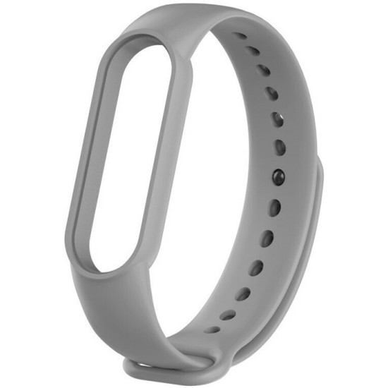 Xiaomi Mi Band 5 Strap Grey Λουράκι Σιλικόνης OEM