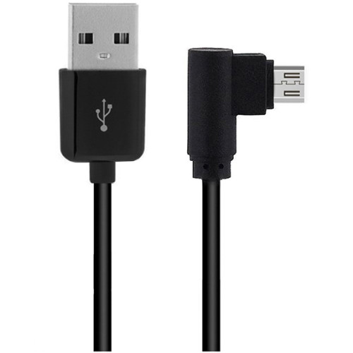 Data cable Powertech CAB-U126 Angle Micro USB to USB 2.0 καλώδιο δεδομένων 3m Black