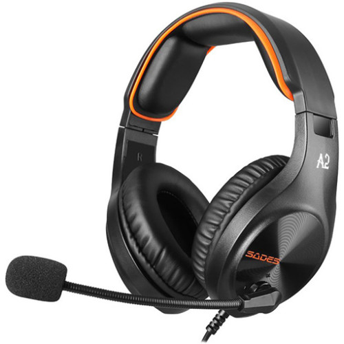 Headset Sades A2 Gaming 3.5mm multiplatform With Microphone Black