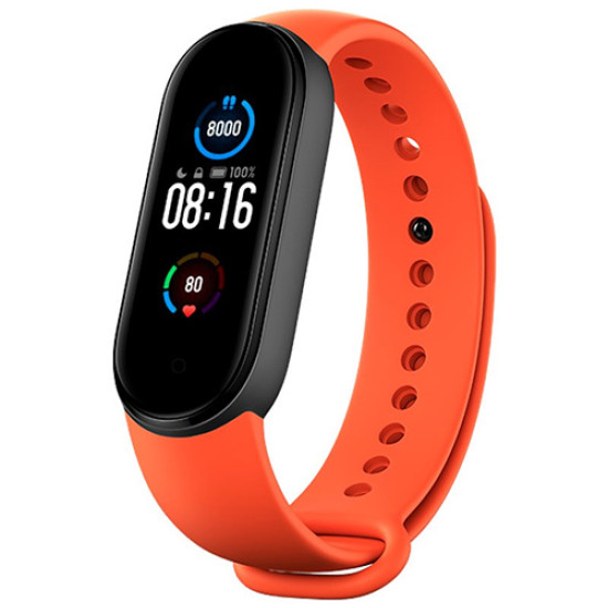 Xiaomi Mi Band 5 Strap Orange Λουράκι Σιλικόνης Original