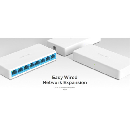 Mercusys MS108 MS108, 8x 10/100 Mbps, v2