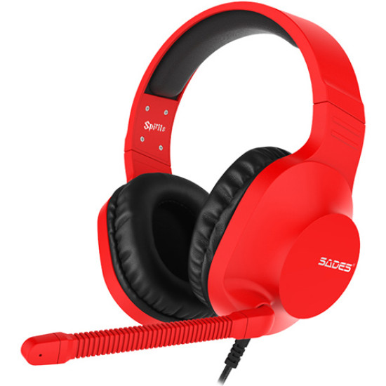 Headset Sades Spirits SA-721 Gaming 3.5mm multiplatform With Microphone Red Headset Sades Spirits SA-721 Gaming 3.5mm multiplatform With Microphone Red