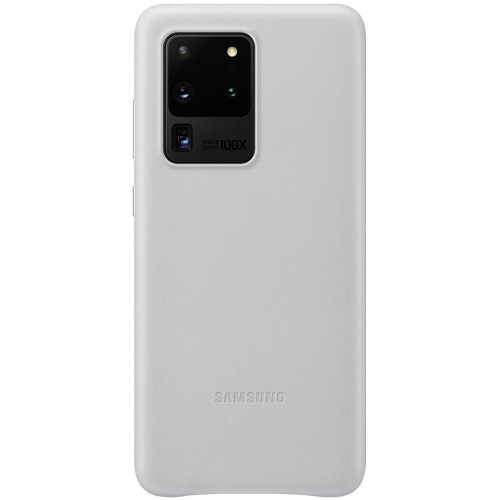 Θήκη Samsung EF-VG988LSE για G988 Galaxy S20 Ultra Back Cover Leather Light Grey original Θήκη Samsung EF-VG988LSE για G988 Galaxy S20 Ultra Back Cover Leather Light Grey original