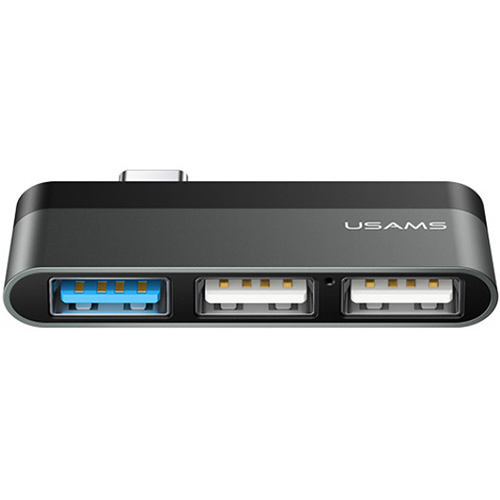 USB HUB Usams Sj461 Type-C 1xUSB 3.0, 2xUSB 2.0 Grey