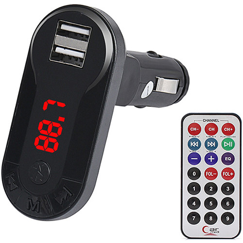 FM Transmitter T26 USB With With LCD Black