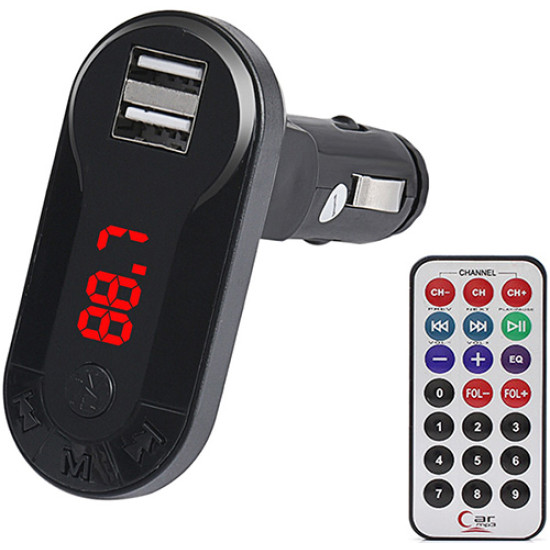 FM Transmitter T26 USB With With LCD Black FM Transmitter T26 USB With With LCD Black