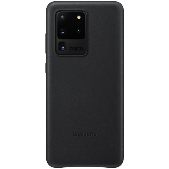 Θήκη Samsung EF-VG988LBE για G988 Galaxy S20 Ultra Back Cover Leather Black original Θήκη Samsung EF-VG988LBE για G988 Galaxy S20 Ultra Back Cover Leather Black original