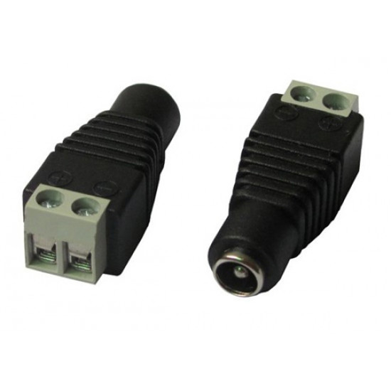 βύσμα τροφοδοσίας Folksafe FS-DCFC DC θηλυκό 5.5x2.1mm, σε κλέμα Black