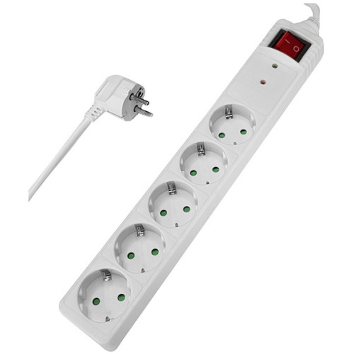 Πολύμπριζο Powertech PT-880 5 Θέσεων με καλώδιο 1.5m White Πολύμπριζο Powertech PT-880 5 Θέσεων με καλώδιο 1.5m White