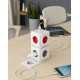 Πολύμπριζο Allocacoc PowerCube 4 Θέσεων White/Grey