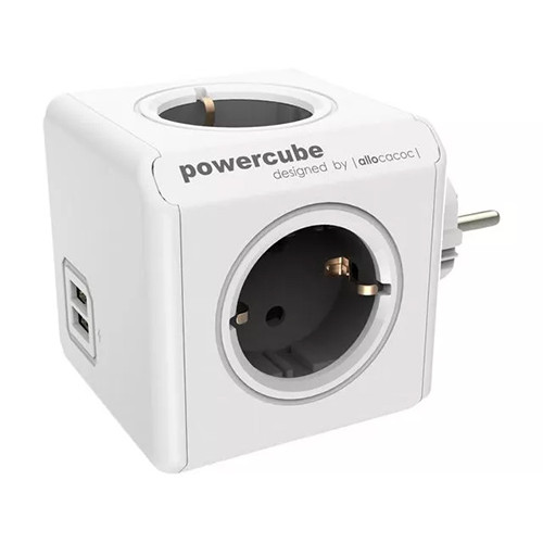 Πολύμπριζο Allocacoc PowerCube 4 Θέσεων White/Grey