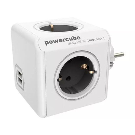 Πολύμπριζο Allocacoc PowerCube 4 Θέσεων White/Grey
