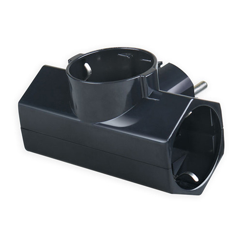 Αντάπτορας ρεύματος Powertech PT-813 3x schuko 250V 16A Black