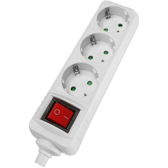 Πολύμπριζο Powertech PT-885 3x schuko Χωρίς Καλώδιο 16A White Πολύμπριζο Powertech PT-885 3x schuko Χωρίς Καλώδιο 16A White
