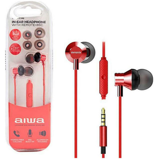 Handsfree Aiwa Aiwa ESTM 50 3.5mm Stereo Red