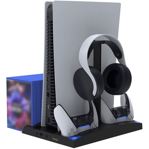 Διπλή Βάση Φόρτισης Χειριστηρίων & Cooling Stand iPega PG-P5013 PS5 Black