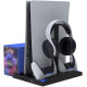 Διπλή Βάση Φόρτισης Χειριστηρίων & Cooling Stand iPega PG-P5013 PS5 Black