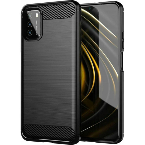 Θήκη Forcell Carbon για Xiaomi Redmi 9T, Poco M3 Back Cover Black