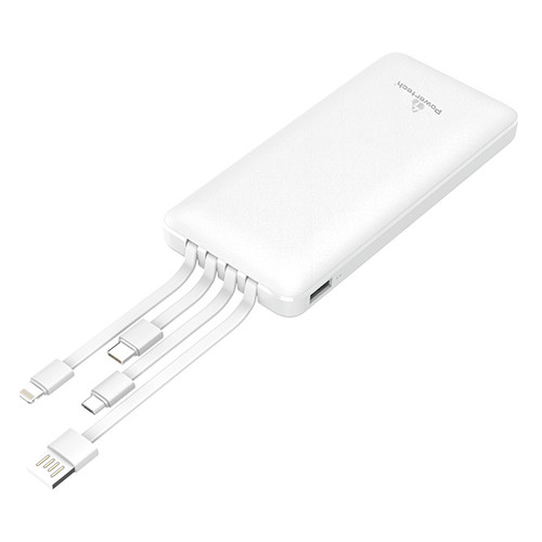 Power Bank Powertech PT-980 10000mAh 4x Output PD 20W & QC 18W White