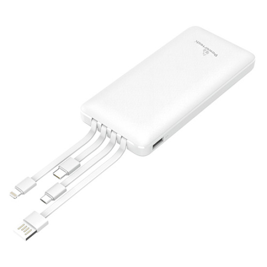 Power Bank Powertech PT-980 10000mAh 4x Output PD 20W & QC 18W White Power Bank Powertech PT-980 10000mAh 4x Output PD 20W & QC 18W White