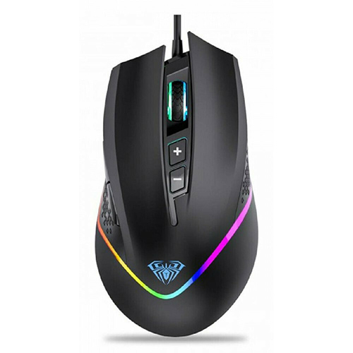 Ενσύρματο ποντίκι Aula F805, 6400DPI, 7 πλήκτρα, RGB Black
