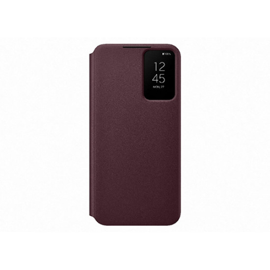 Θήκη Samsung EF-ZS906CEE για S906 Galaxy S22 Plus Flip Cover Clear View Standing Burgundy original