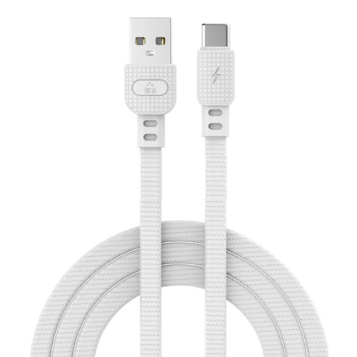 Data cable Powertech PTR-0102 Armor Type-C to USB 2.0 καλώδιο δεδομένων 1m White