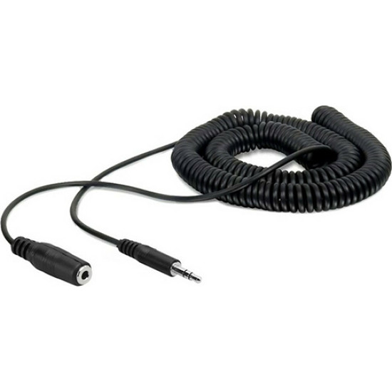 Αντάπτορας ήχου Powertech 3.5mm male - 3.5mm female 1.5m Black Αντάπτορας ήχου Powertech 3.5mm male - 3.5mm female 1.5m Black