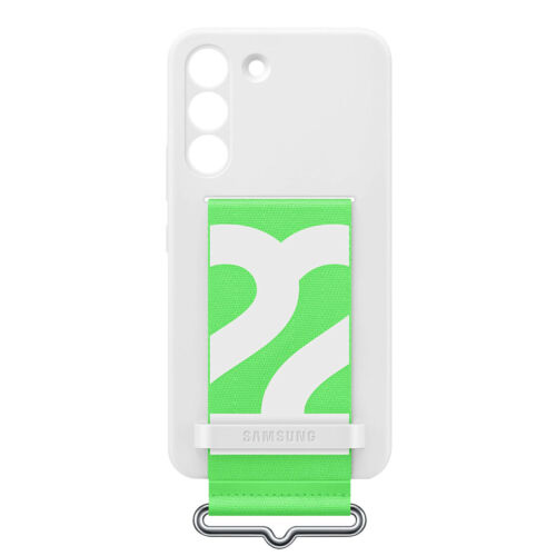 Θήκη Samsung EF-GS906TWE για S906 Galaxy S22 Plus Back Cover Silicone Cover with Strap White Original Θήκη Samsung EF-GS906TWE για S906 Galaxy S22 Plus Back Cover Silicone Cover with Strap White Original