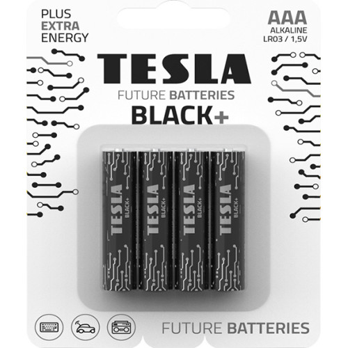 Μπαταρία Αλκαλική Tesla AAA 1.5V Black (4τεμ)