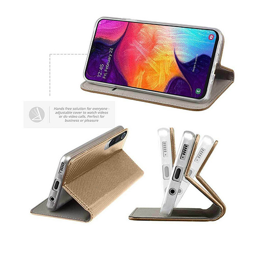 Θήκη OEM Smart Magnet για Samsung A225 Galaxy A22 Flip Cover Gold