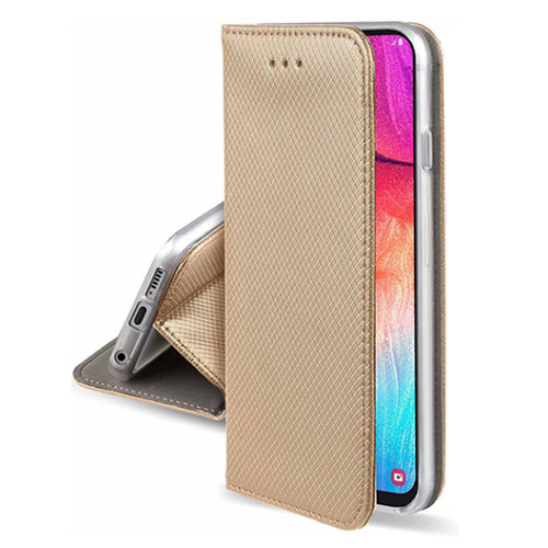 Θήκη OEM Smart Magnet για Apple iPhone 12, 12 Pro Flip Cover Gold