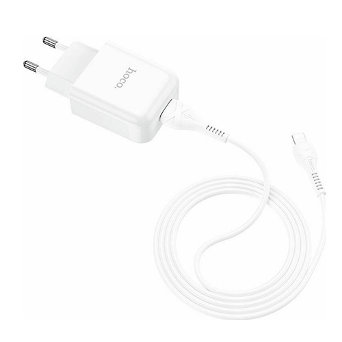 Φορτιστής ταξιδίου Hoco N2 Vigour USB-A + Lightning 2,1A 10,5W White