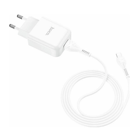 Φορτιστής ταξιδίου Hoco N2 Vigour USB-A + Lightning 2,1A 10,5W White
