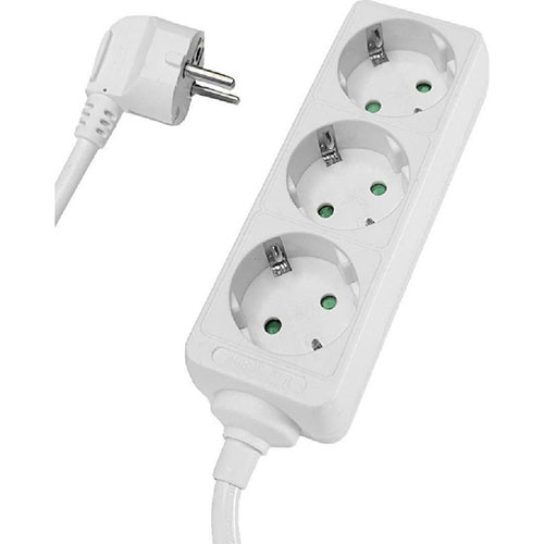 Πολύπριζο Powertech PT-868 3x Schuko 16A με Kαλώδιο 1,5m White Πολύπριζο Powertech PT-868 3x Schuko 16A με Kαλώδιο 1,5m White