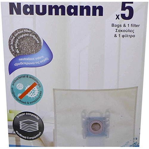 Σακούλες Σκούπας Naumann για Naumann Active 5τμχ