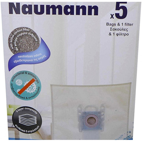 Σακούλες Σκούπας Naumann για Naumann Active 5τμχ
