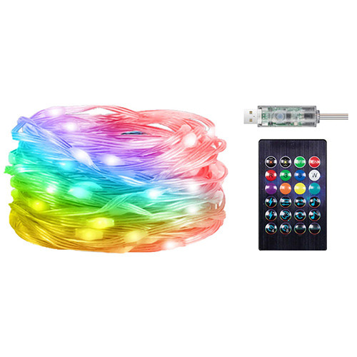 Striplight Powertech HLL-0132 15m RGB Usb-A με Τηλεχειριστήριο