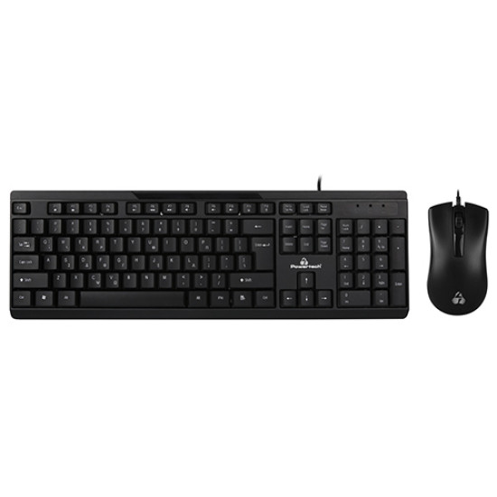 Ενσύρματο πληκτρολόγιο + ποντίκι Powertech PT-1068 Black (Ελληνικό)